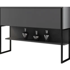 Lux avlastningsbord 120 x 30 cm - Antracit/svart