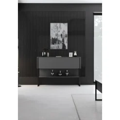 Lux avlastningsbord 120 x 30 cm - Antracit/svart