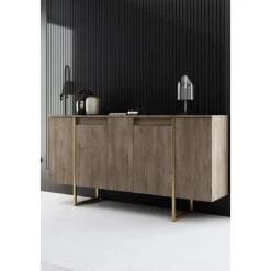 Lux skänk Valnöt/guld