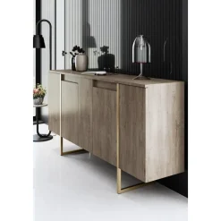 Lux skänk Valnöt/guld