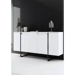 Lux skänk Vit/svart