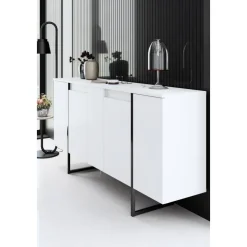 Lux skänk Vit/svart