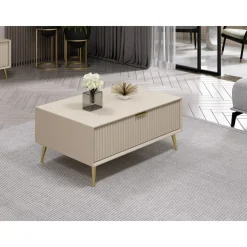 Lux soffbord 90 x 60 cm - Beige