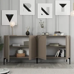 Lyon skänk - Brun/svart