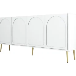 Lyon skänk - Vit/guld