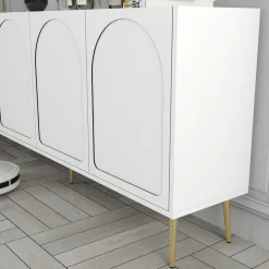 Lyon skänk - Vit/guld