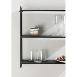 Lyon vägghylla 63 x 62 cm - Svart