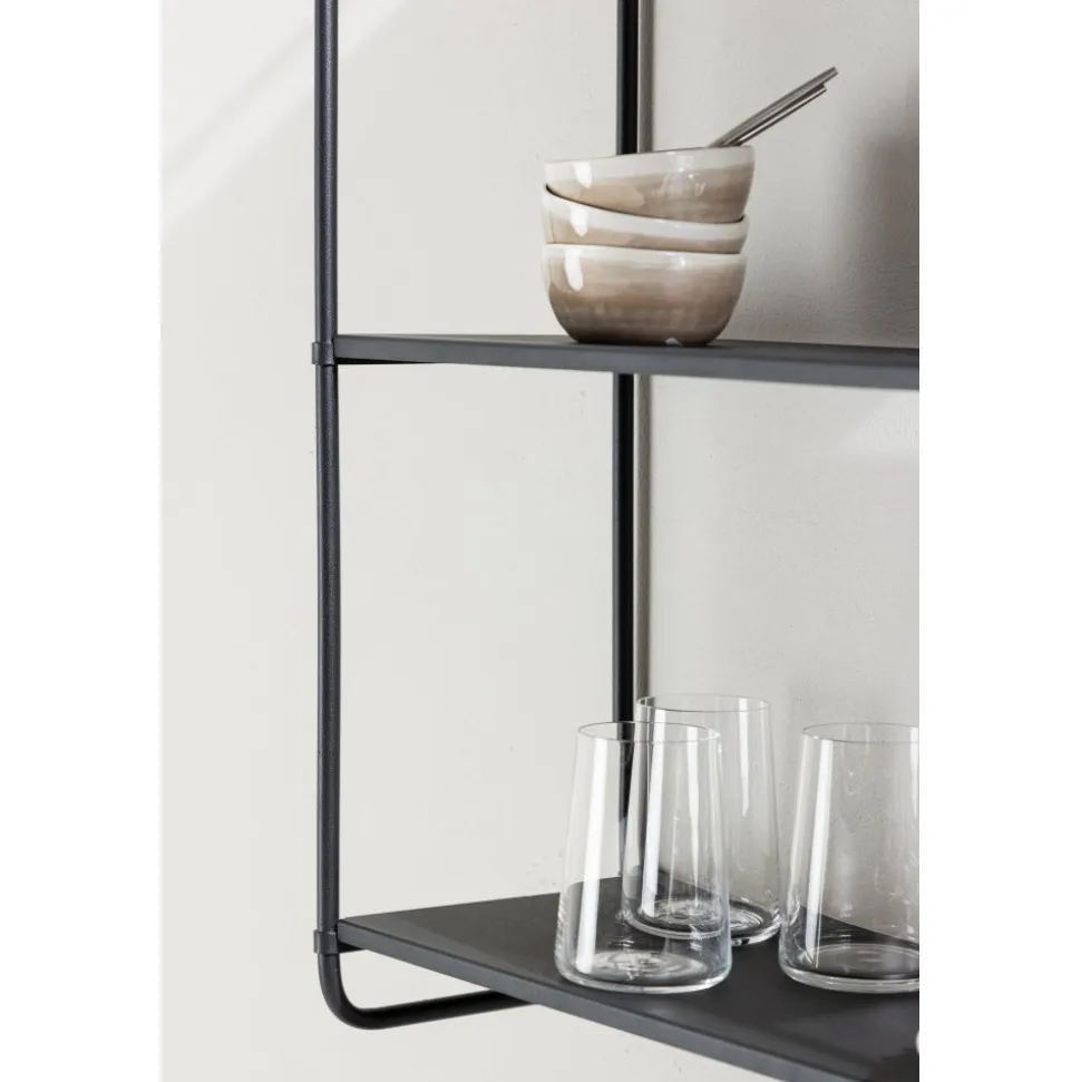 Lyon vägghylla 63 x 62 cm - Svart