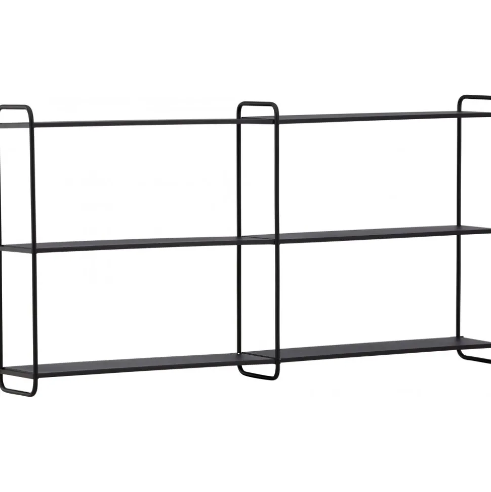 Lyon vägghylla 63 x 122 cm - Svart