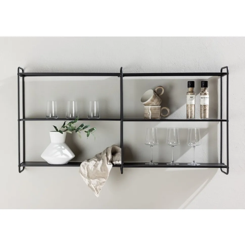 Lyon vägghylla 63 x 122 cm - Svart