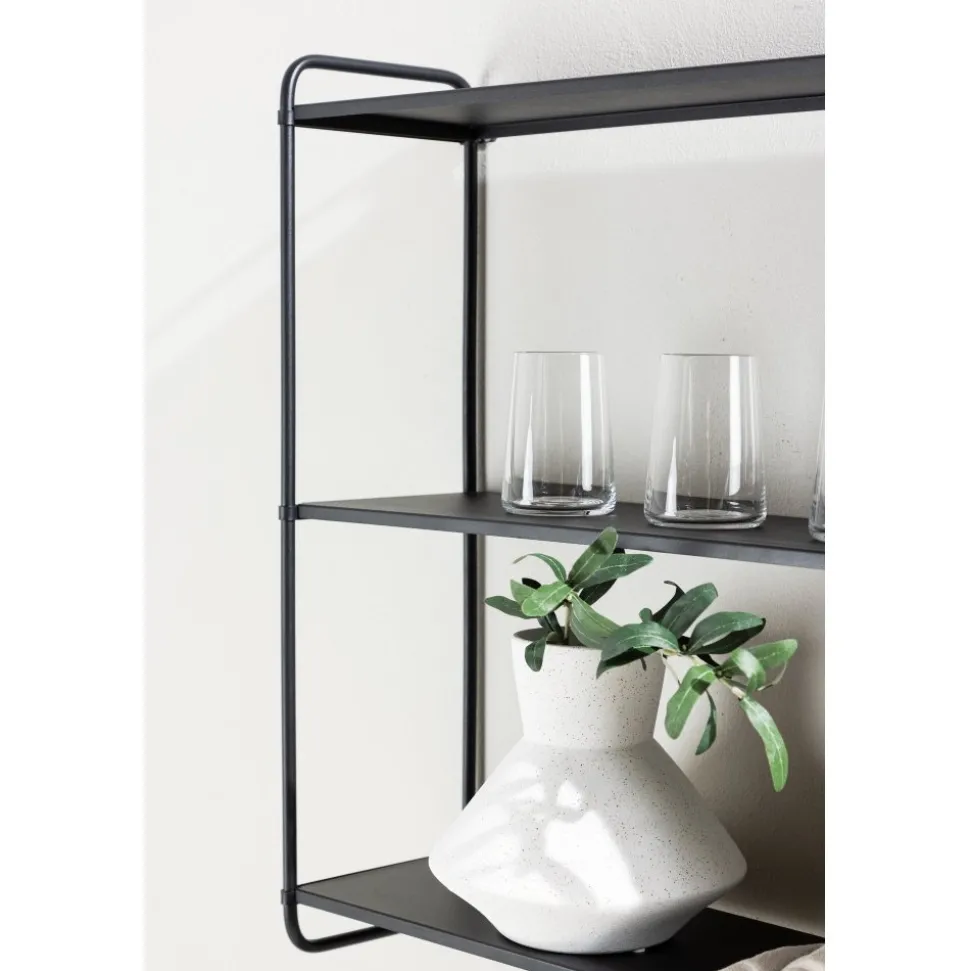 Lyon vägghylla 63 x 122 cm - Svart