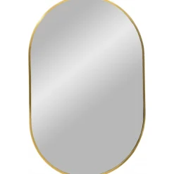 Madrid väggspegel oval - Mässing + Karta med möbeltassar på köpet!