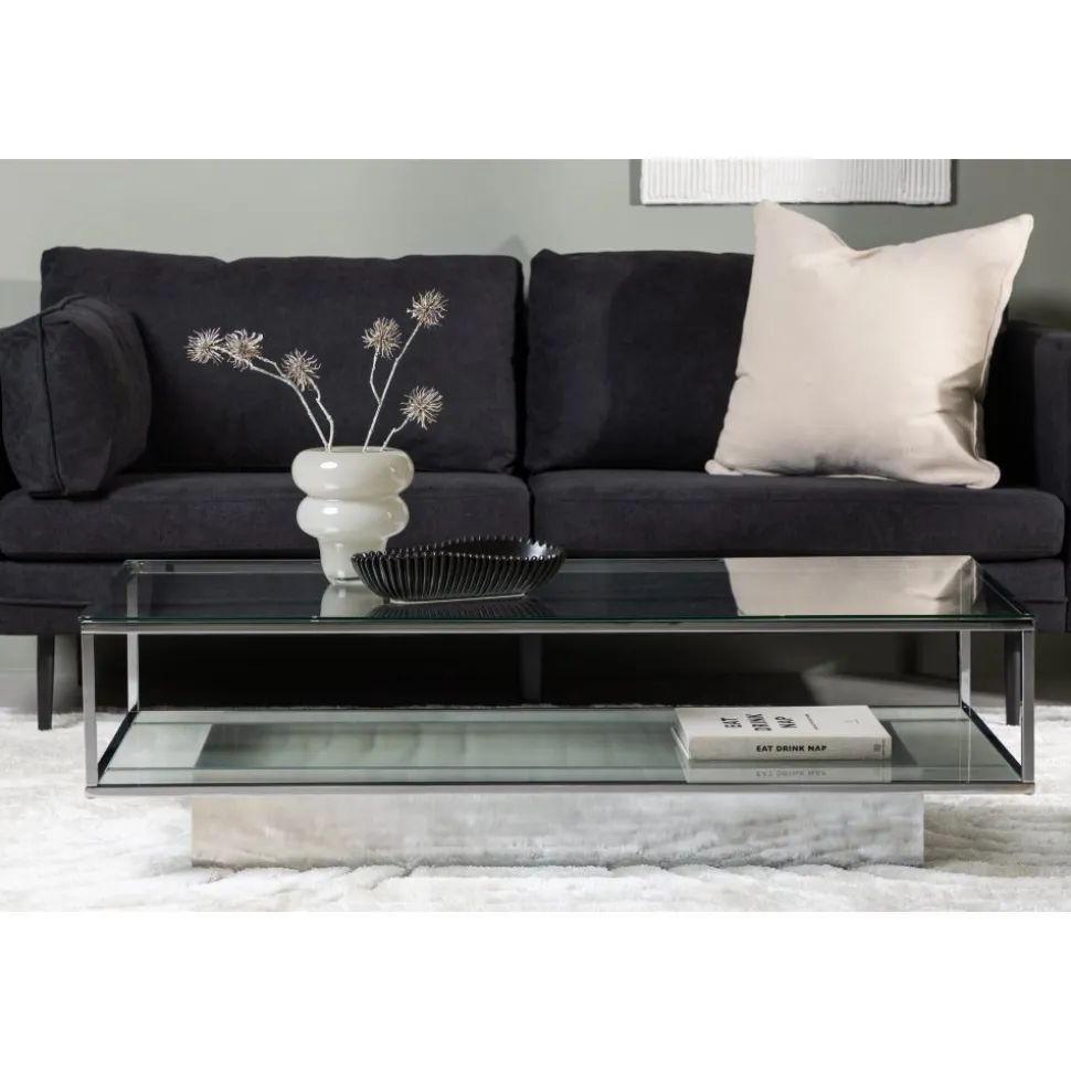 Maglehem soffbord 130 x 60 cm - Silver