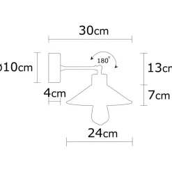 Magnat vägglampa N-620 - Svart/ek