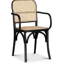 Malmby karmstol böjträ svart/rotting + Möbeltassar