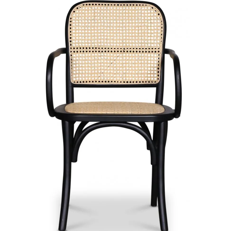 Malmby karmstol böjträ svart/rotting + Möbeltassar