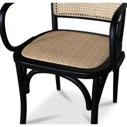 Malmby karmstol böjträ svart/rotting