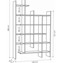 Manco bokhylla - Travertin