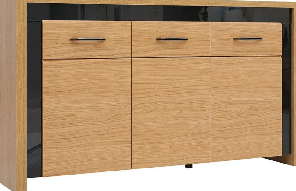 Manilla sideboard - Ek/svart