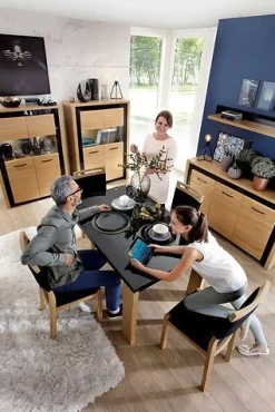 Manilla sideboard - Ek/svart