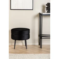 Mariana sittpuff - Svart sammet