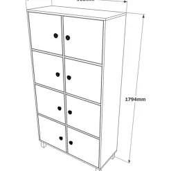 Marken skåp - Baroque/antracit