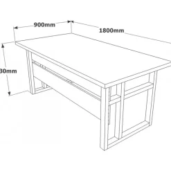 Marken skrivbord 180x90 cm - Baroque