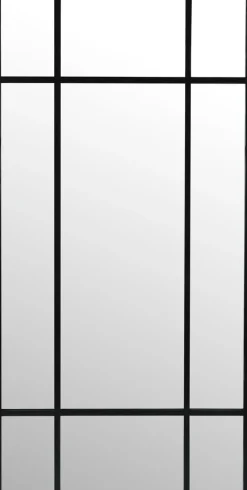 Marlon helkroppsspegel 200x100 cm - Metall/antiksvart + Glas och Kristallrengöring