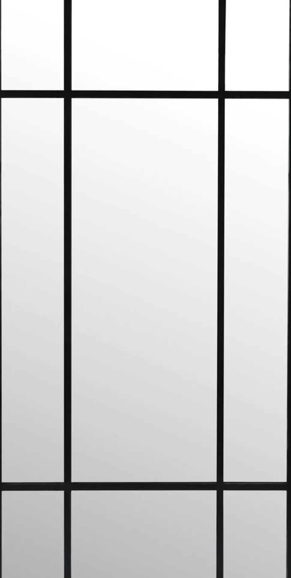 Marlon helkroppsspegel 200x100 cm - Metall/antiksvart + Glas och Kristallrengöring