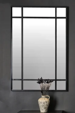 Marlon spegel 120 cm - Metall/antiksvart + Karta med möbeltassar på köpet!