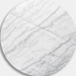Marmorskiva Ø85 cm - Ljus marmor