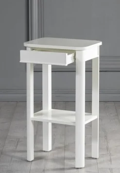 Marstrand sängbord med låda - Vit