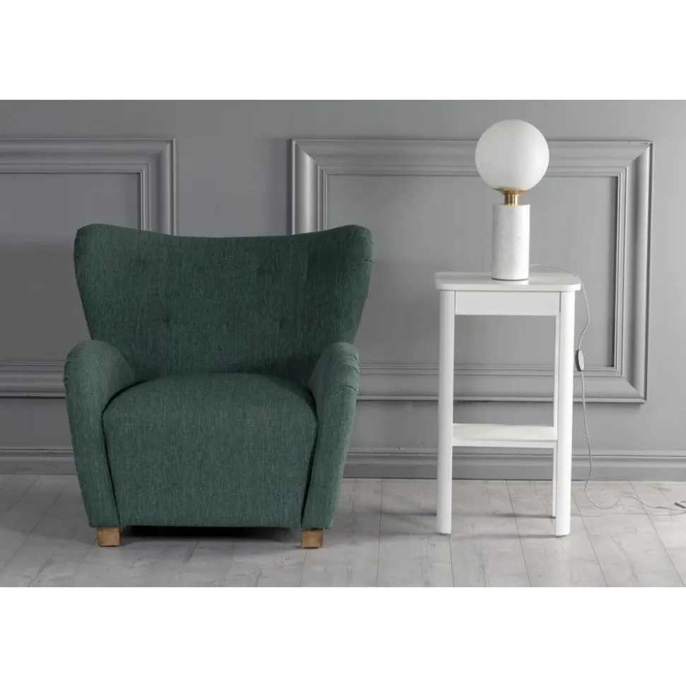 Marstrand sängbord med låda - Vit