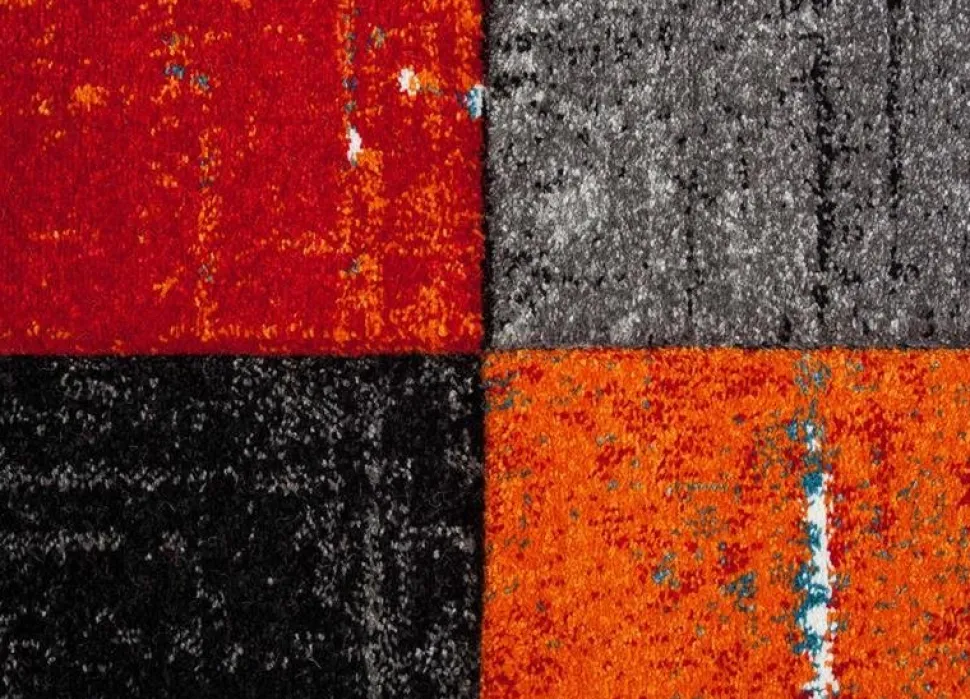 Maskinvävd matta Aversa - Röd