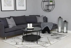 Maskinvävd matta Diamond Marble - Guld