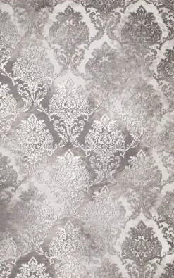 Maskinvävd matta Galya Medaljong - Grå