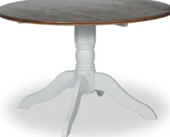 Matbord Ø120 cm - Vit/Brunbets - Victoria + Möbeltassar