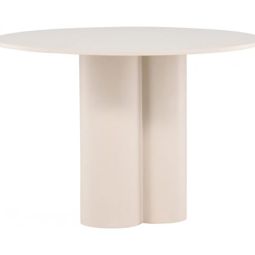 Matbord Ø110 cm beige - Olivia