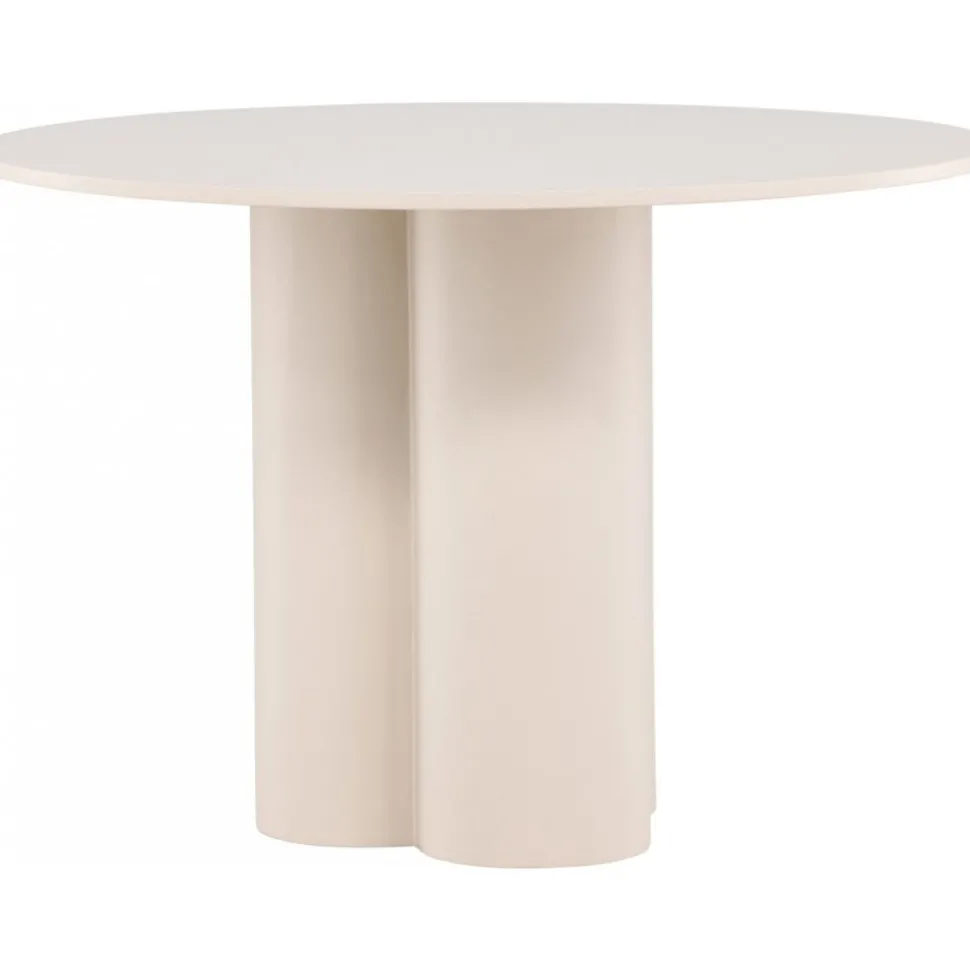 Matbord Ø110 cm beige - Olivia