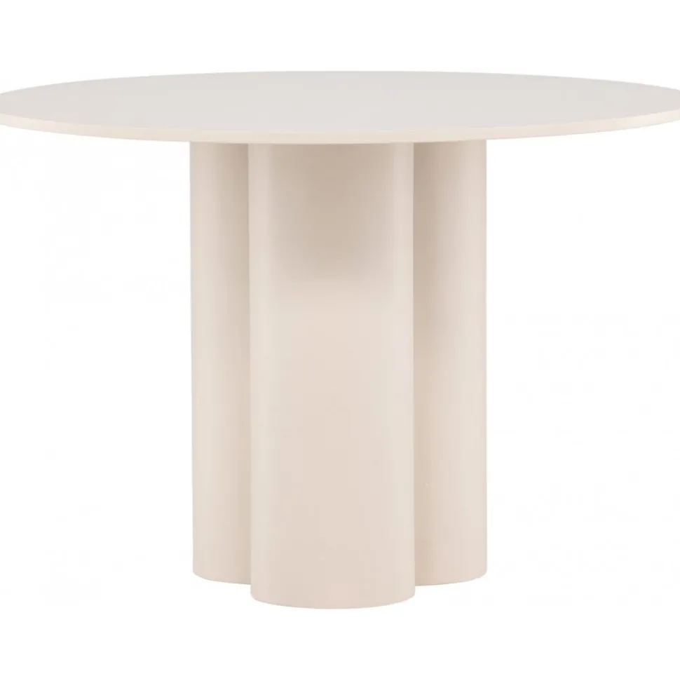 Matbord Ø110 cm beige - Olivia