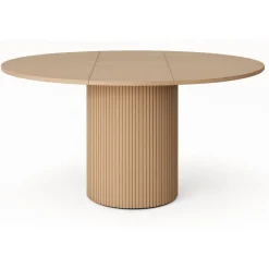 Matbord Ø130-170 cm i whitewash