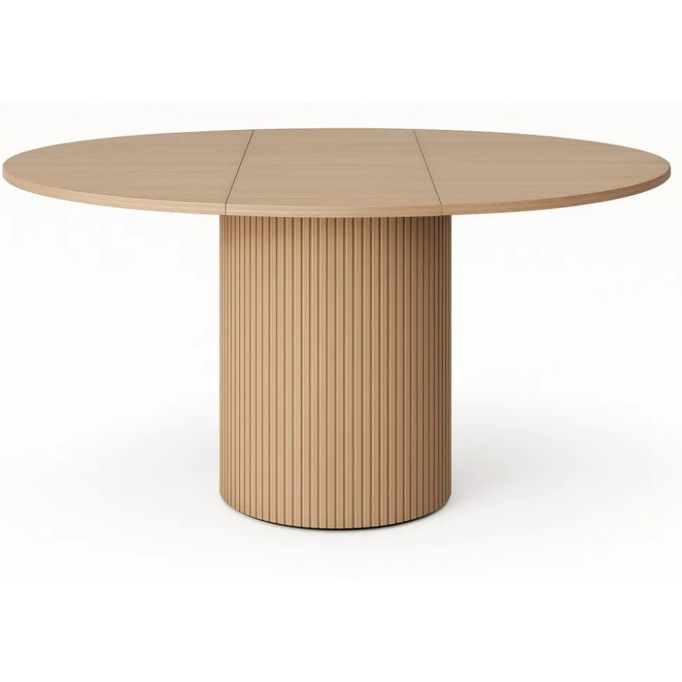 Matbord Ø130-170 cm i whitewash