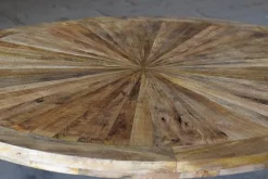 Matbord 140 cm återvunnen drivved + Möbeltassar