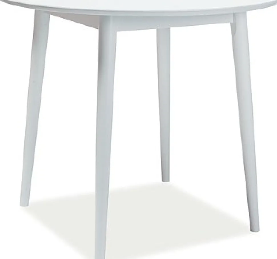 Matbord Ø90 cm vit + Möbeltassar