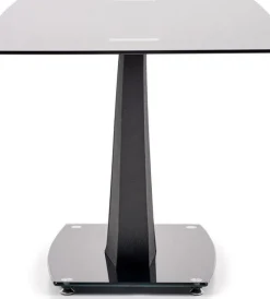 Matbord 140 x 80 cm svart glas + Fläckborttagare för möbler