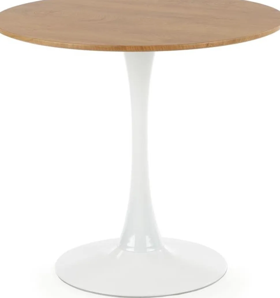 Matbord ek/vit Ø80 cm - Sumner