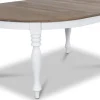 Matbord förlängningsbart 120-175 cm vit/brun - Victoria