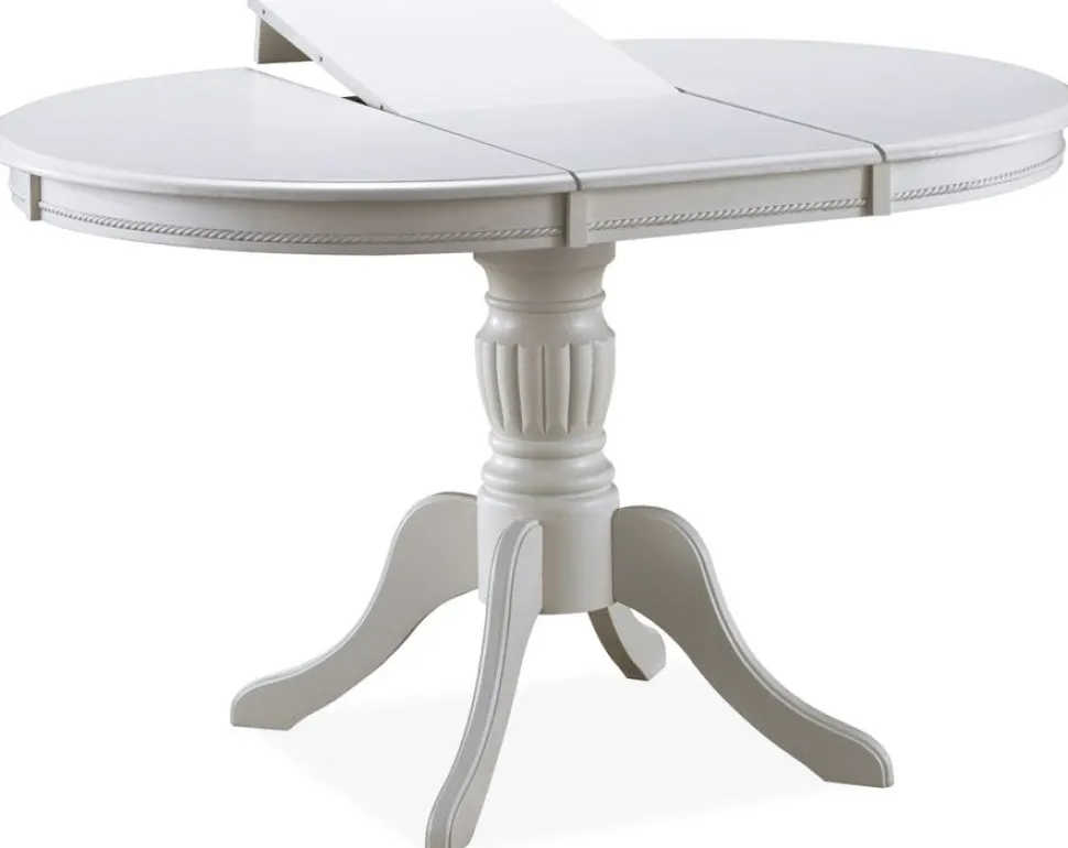 Matbord förlängningsbart 106-141 cm vit