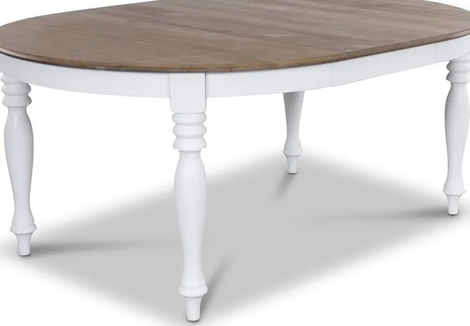 Matbord förlängningsbart 120-175 cm vit/brun - Victoria + Möbeltassar