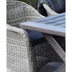 Matbord grå 220 x100 cm - Oxford + Fläckborttagare för möbler